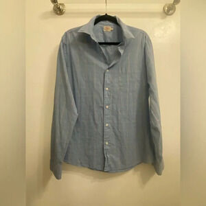 Faherty Plaid Collard Button Down Long Sleeve Blue & Pink Size Large